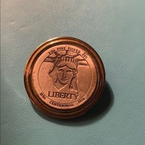 Weingeroff Sterling 999 Silver Vintage Coin Brooch